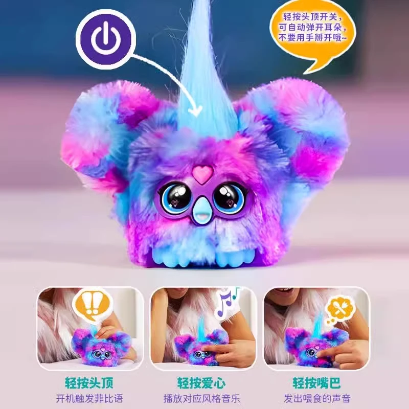 Hasbro Furby Pluszowa Zabawka Mówiąca Rejestrująca się Sowa Imprezowa Wypchana Maskotka Phoebe Elf Elektroniczny Zwierzak Inteligentne Lalki Prezenty dla Dzieci