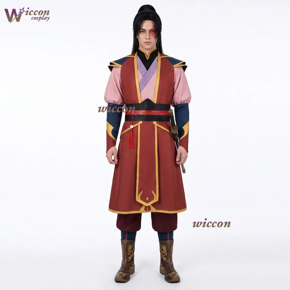 MoeMimic Avatar: The Last COS Airbender Prince Zuko Cosplay Costume Full Set Chinese Style Hanfu Set with Wig Halloween Suits view 5