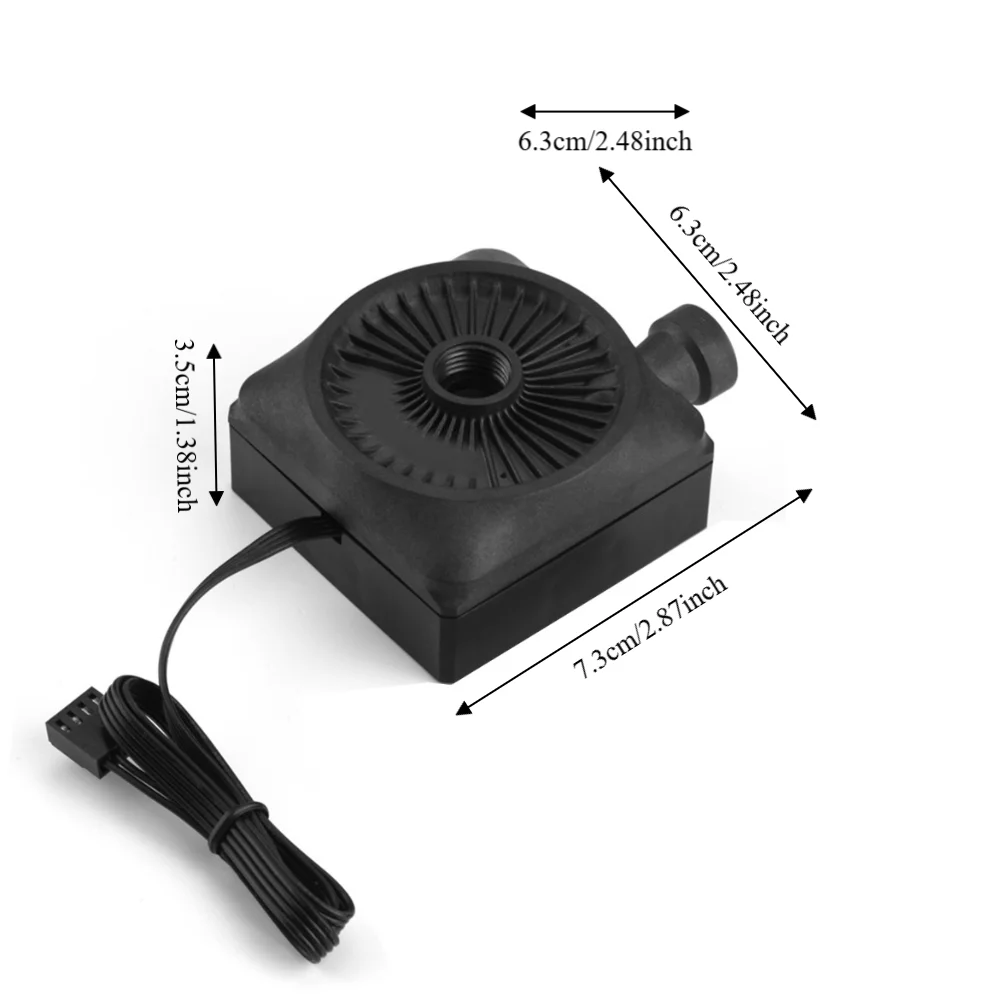 Low Noise 450L/h CPU Water Pump G1/4 Thread 12V 0.6A Ultra Quiet Pump Water Cooling Pump Computer Water Cooling