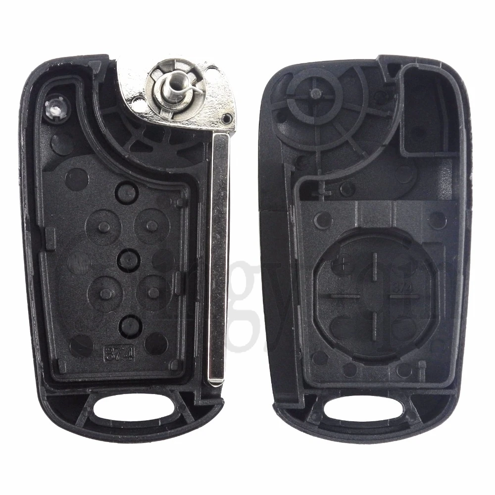 jingyuqin toy40/hy18r Blade 3 Buttons Flip Folding Remote Cat Key Shell Case Cover For Hyundai Accent Replacement Housing Blank