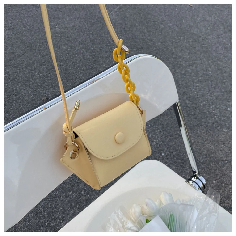 Women Mini Shoulder Bags Fashion PU Leather Chains Bag Purse Small Satchel Female Coin Wallets Portable Handbags