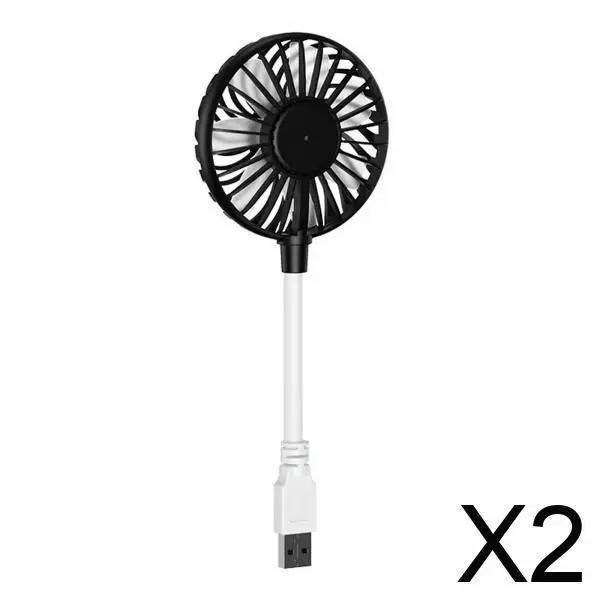 

2 портативного USB-вентилятора с регулируемой шеей для охлаждения дома и офиса