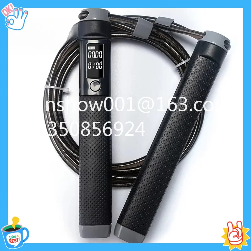 Jump Rope Digital Counter for Indoor/Outdoor Fitness Training Boxing Adjustable Calorie Skipping Rope Workout 2200