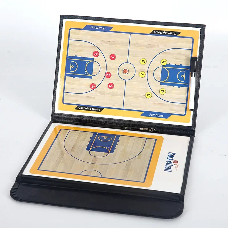 Folding Tactical Basketball Coach Board Magnetic Basketball Tactical Board Portable Competition Game Training Magnet Clipboard