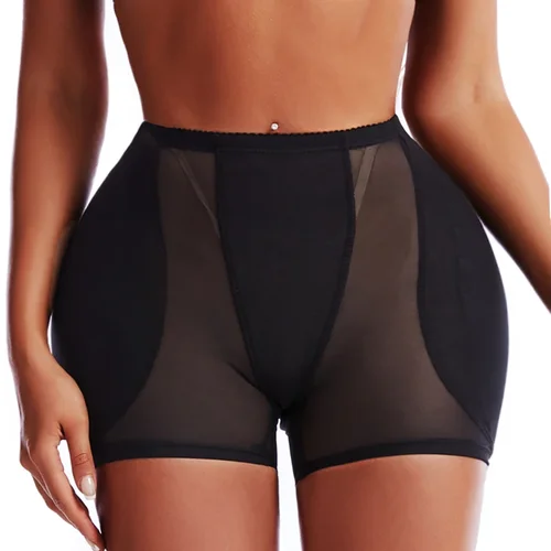 Imagen 2 del producto Ropa moldeadora de glúteos para mujer, pantalones cortos falsos, potenciador de cadera, moldeador de cuerpo con almohadillas para caderas, relleno, bragas de Control potenciadoras de glúteos sexys