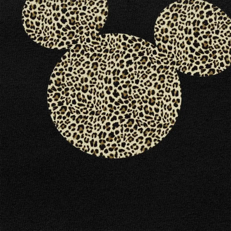 Custom Mickey Mouse Leopard Print Fill T Shirts for Men 100% Cotton Tee Tops Tshirts Casual T-shirt Clothing image 4