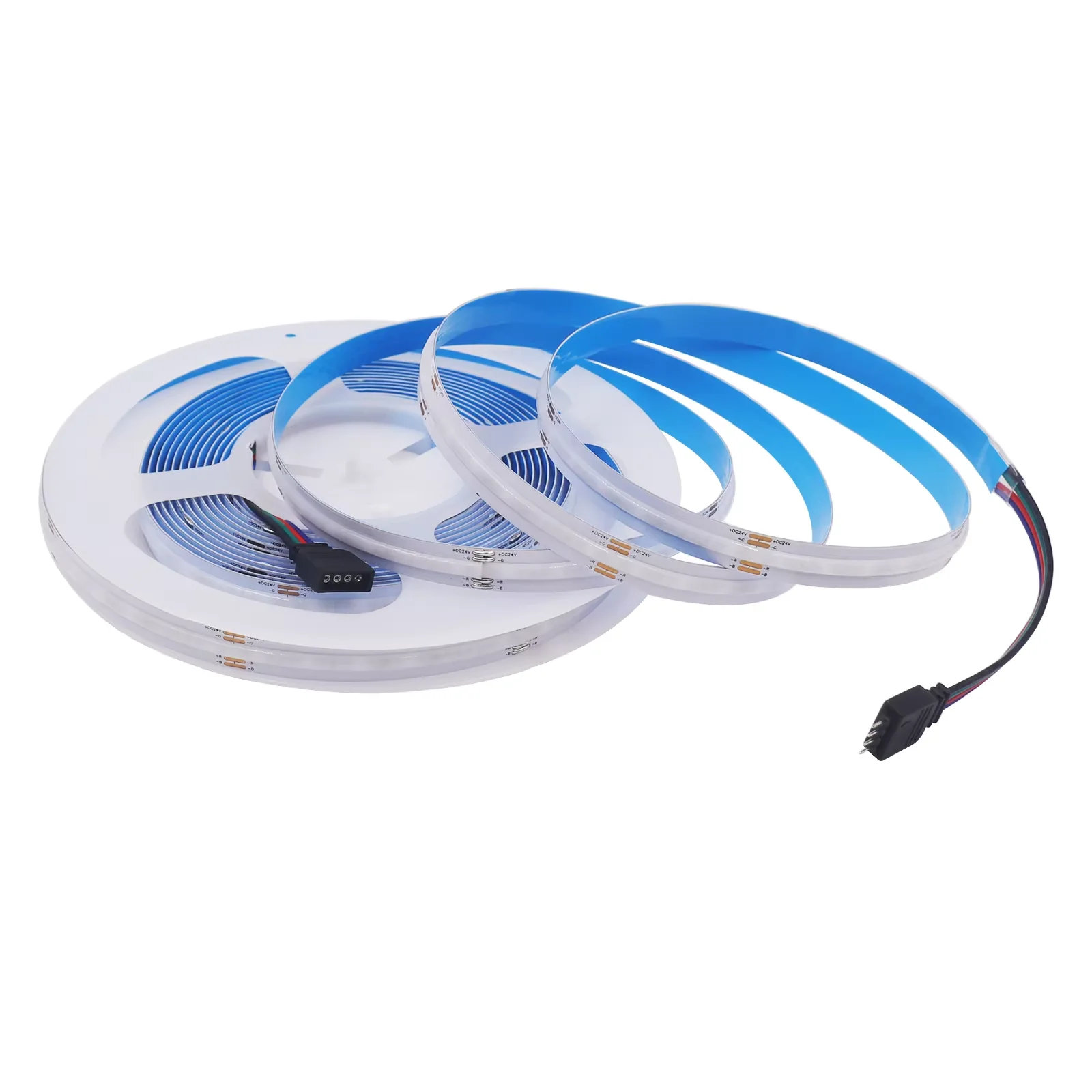 

100pcs DC24V 5m rgb cob light strip non waterproof Flexible Ribbon