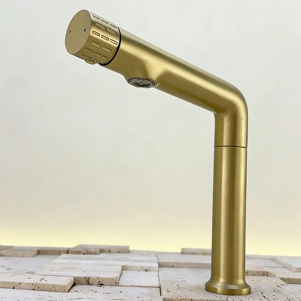Minimalist Design Single Lever Hot Cold Mixer Tap 360 Degree Rotatable Wash Basin Tap for Bathroom Fittings