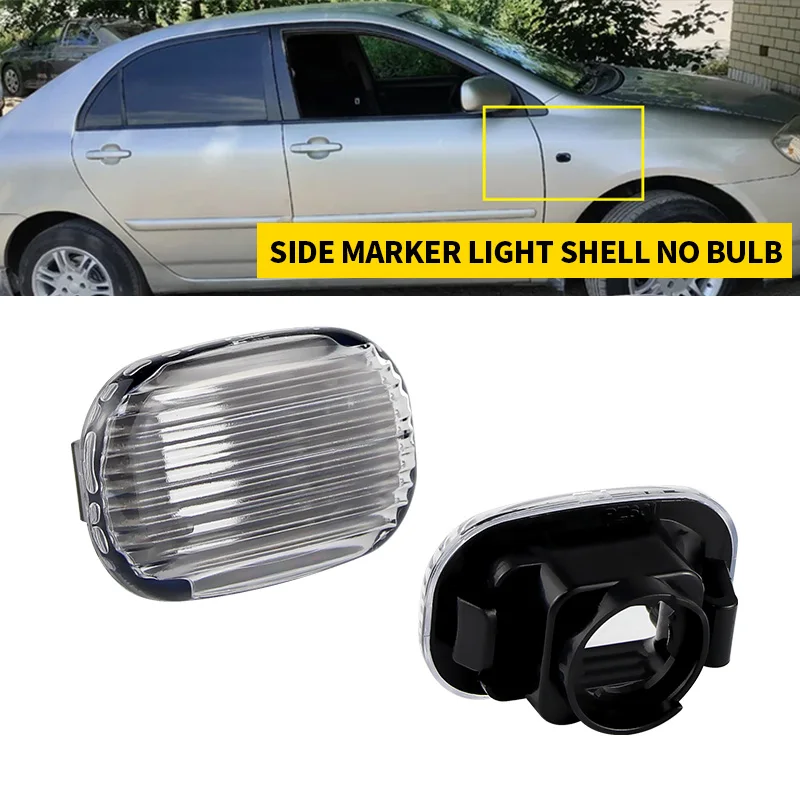 2Pcs Für Toyota Corolla E10/E11/E12 Yaris Verso Hilux Surf N21 RX Für Lexus RX300 03-09 Seite Marker Licht Blinker Lampe Abdeckung