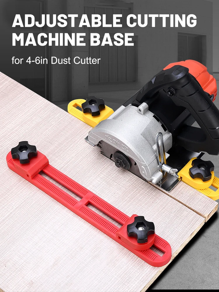 Adjustable Cutting Machine Base Circular Saw Milling Positioning Clamps Guide Two-way Reverse Buckle For 4''-6'' Dust Cutter