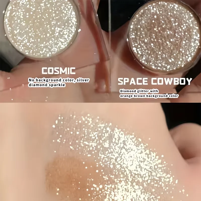 Sombra de Ojos Brillante de Larga Duración - Brillo Radiante, Iluminador Facial y de Ojos, Polvo Brillante para Maquillaje de Ojos, Párpados y Huesos de la Cara