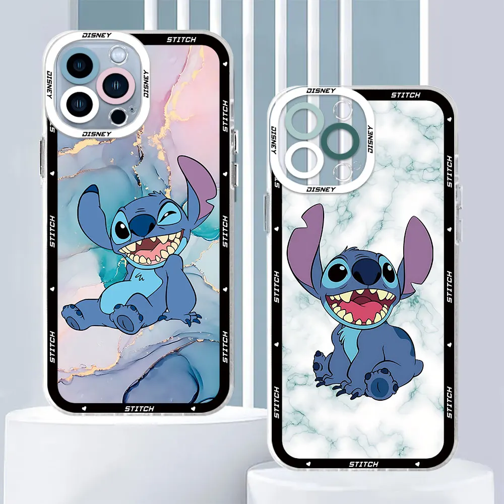 Transparent Soft Luxury Case for Samsung Galaxy S23 FE S21 S20 FE S22 Plus S24 Ultra S22 Ultra S21 Ultra Disney Stitch Cover