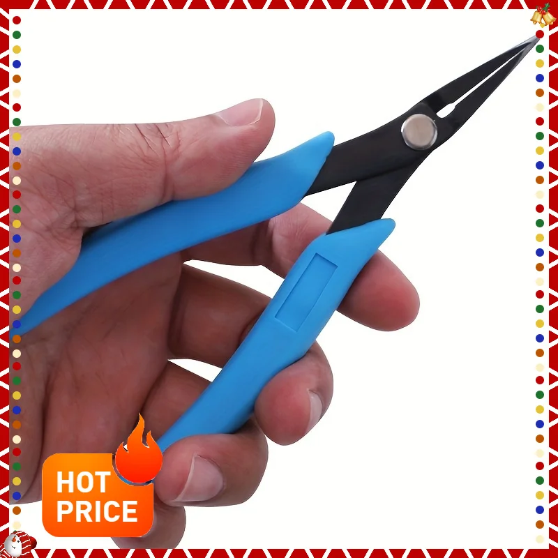

1pc Professional Jewelry Making Pliers Heavy-Duty Pointed Tip Anti-Slip Pliers Durable Carbon Steel Pliers Home Accessories