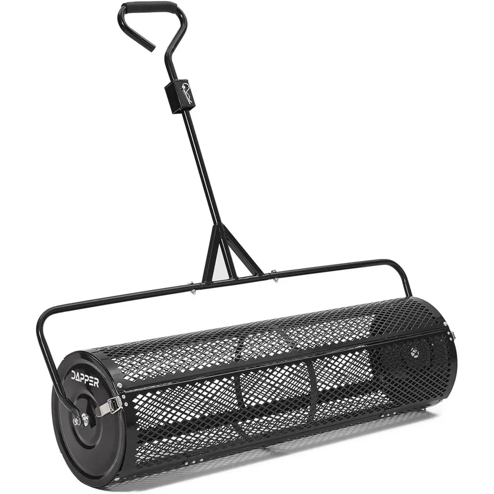 

44 Towable Peat Moss Spreader - Heavy Duty Steel Lawn & Garden Spreader for Topsoil, Mulch, Manure