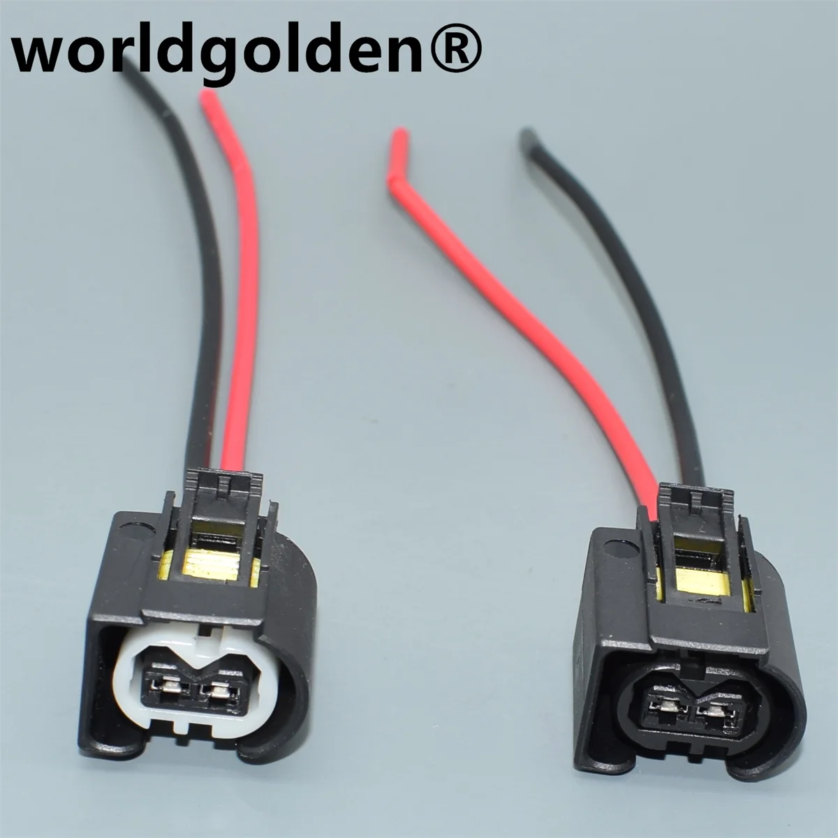 

worldgolden 2 Pin 3.5mm female automotive Ignition coil wire connector Auto harness damper plug 9441292 50290937 for Benz