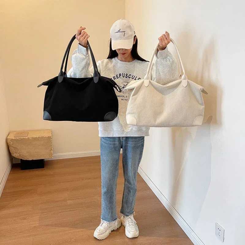 Bolsos de viaje informales lisos con cremallera suave 2024, bolsos de alta calidad para mujer, bolsos cómodos y portátiles de gran capacidad a la moda