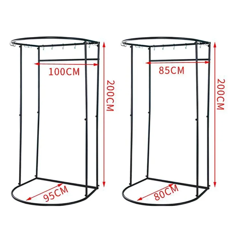 Minimalist Mobile Storage Hangers Clothing Store Fitting Room Curtain Portable Display Racks Curtain Dressing Room Clothes Rack