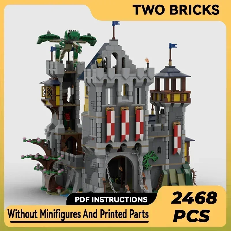 Militär Festung Modell Moc Gebäude Ziegel Blau Ritter Burg Technologie Modulare Blöcke Geschenke Spielzeug DIY Sets Montage Weihnachten