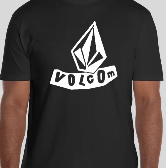 Camiseta de algodón Volcom para hombre y mujer, camiseta informal de talla grande a la moda de marca de lujo, camiseta holgada con estampado clásico de manga corta