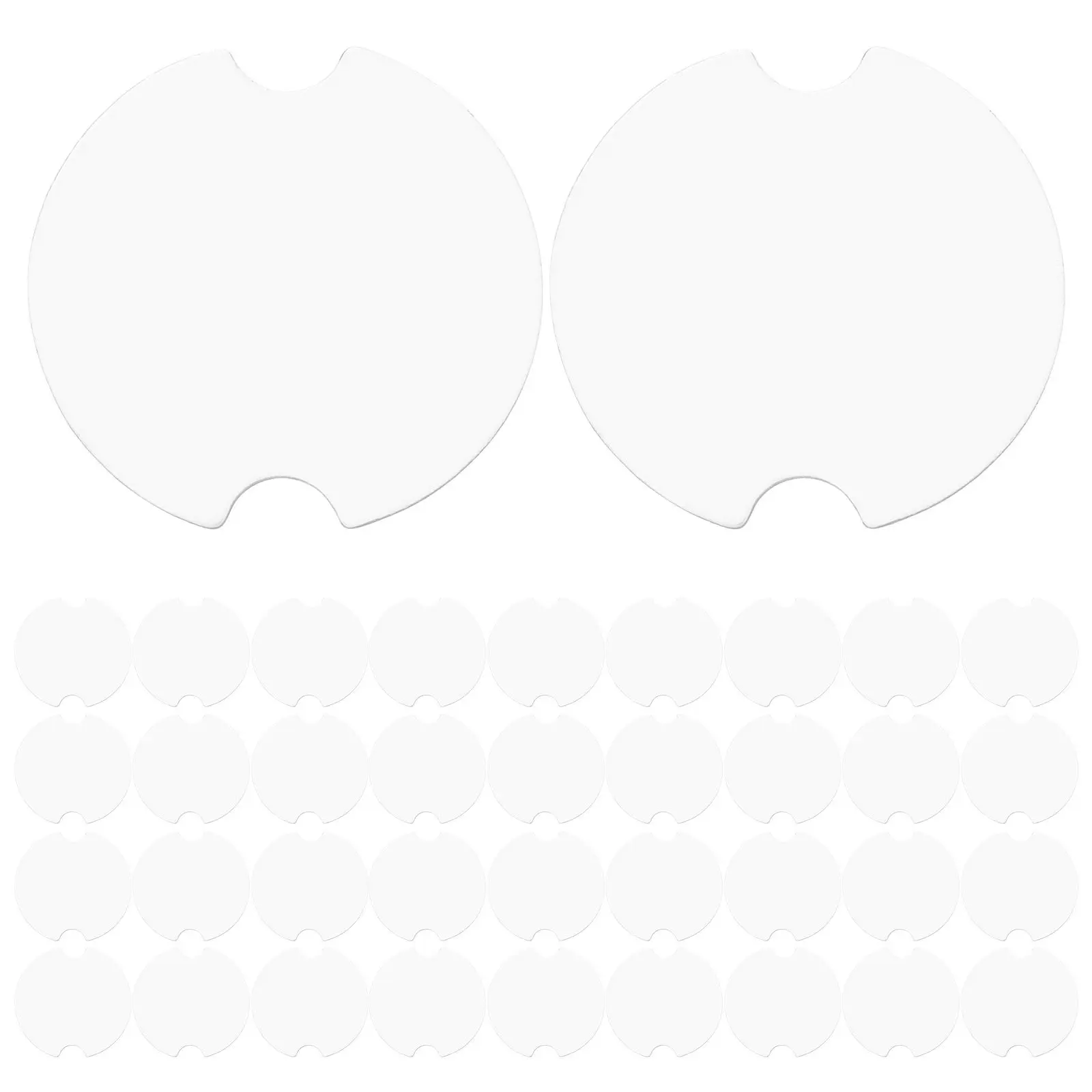 

100Pcs Ring Display Holder Clear Plastic Round Jewelry Display Cards for Retail Jewelry Organizer Store Showcase Stand