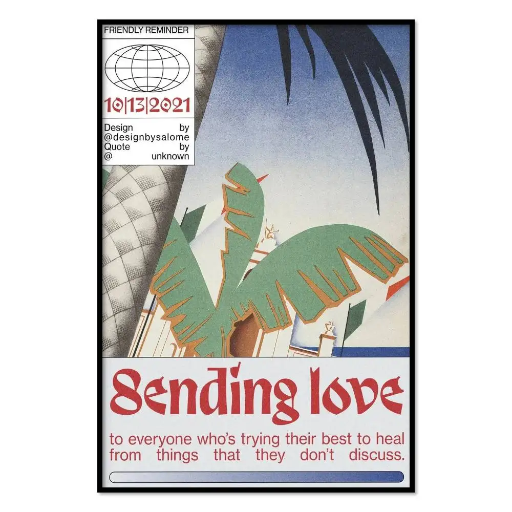 Sending Love Poster Paper Print Home Living Room Bedroom Entrance Bar Cafe Art Painting Decoration