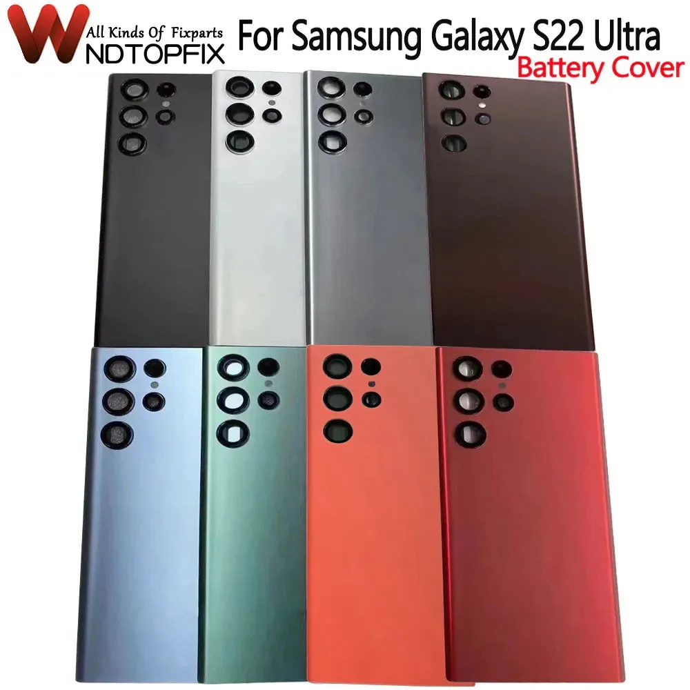 High Quality For Samsung Galaxy S22 Ultra S908B S908U S908W S908N S9080 908E Back Battery Cover Door Housing Replacement Parts