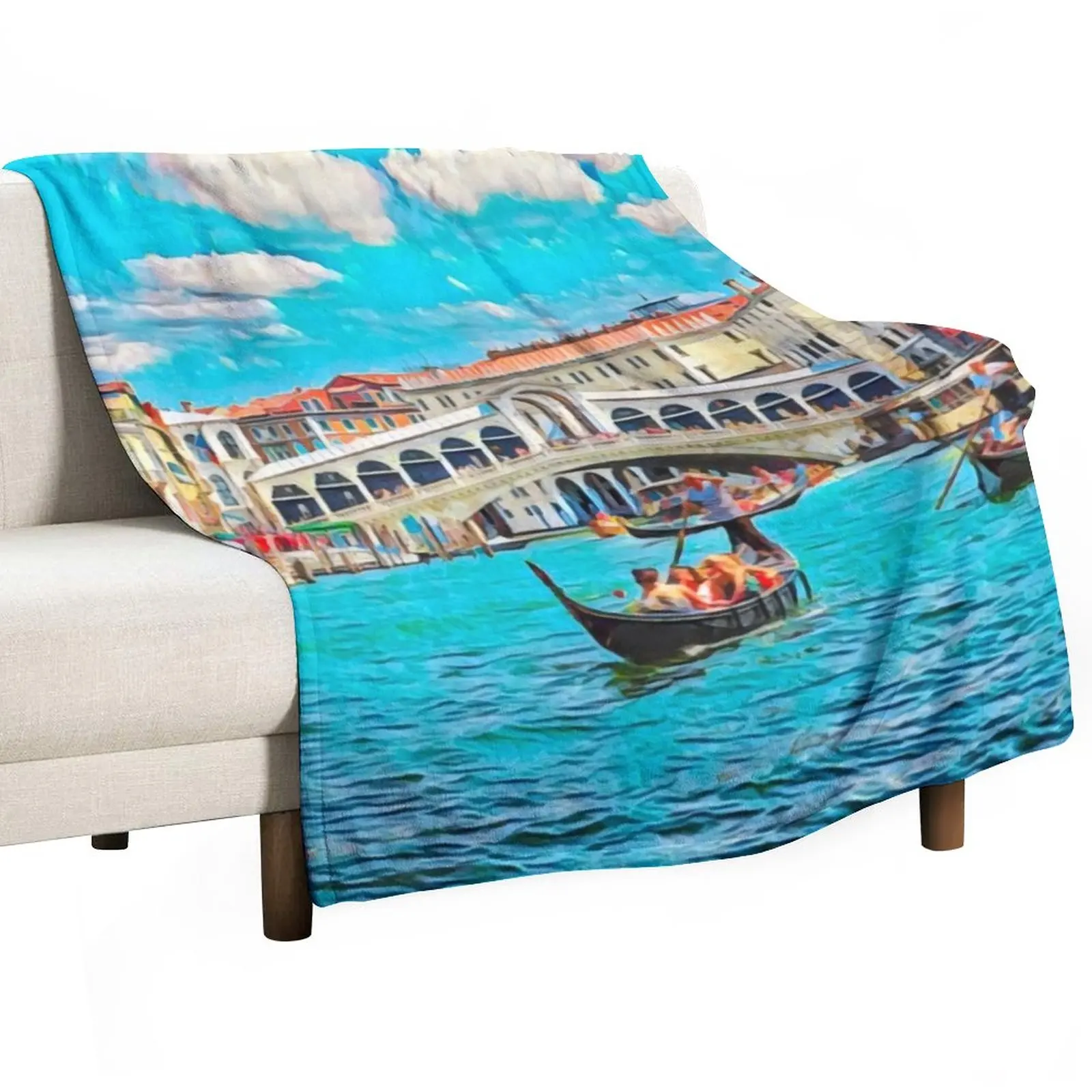 

Venice Grand Canal Throw Blanket Blanket Fluffy Fashion Sofa Blankets Flannels Blanket