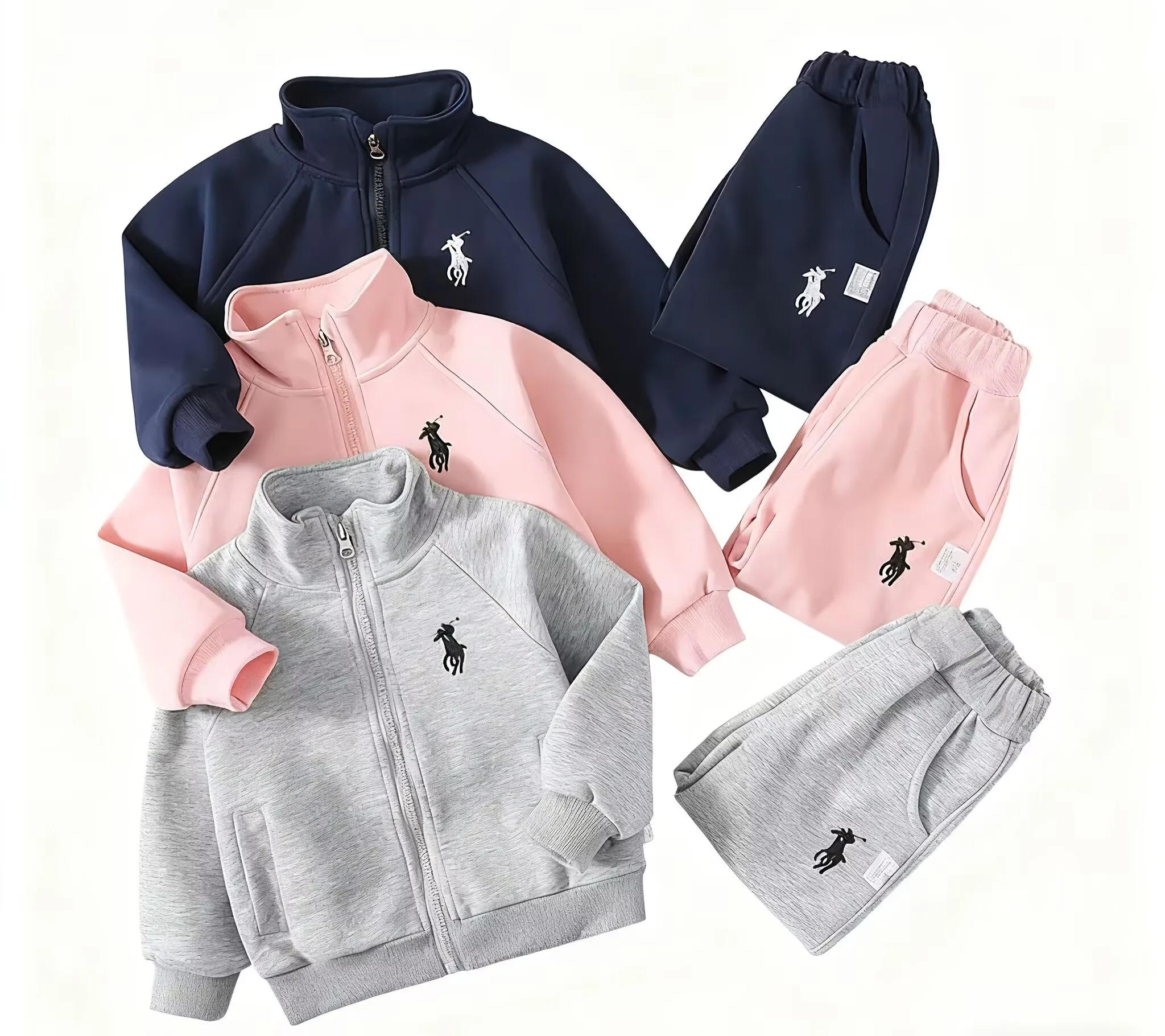 

Kids Tracksuit Set 2-Piece Korean Style Cotton Hoodie & Pants Toddle Baby Clothes for Boys Girls Kindergarten Outfit 80-120