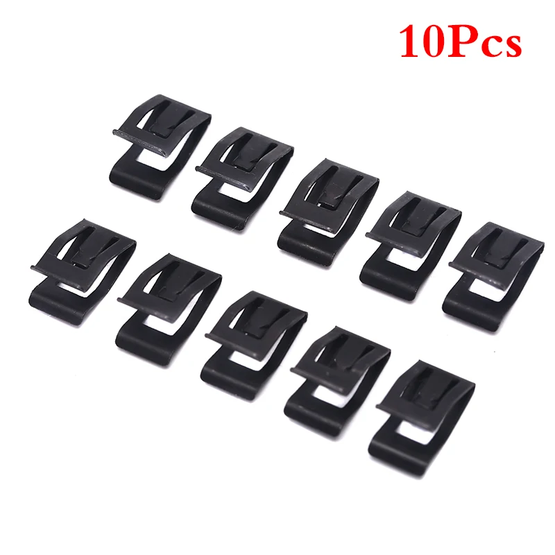 10Pcs GM Front Console Dashboard Clip Metal Retainer Car Trim Black Rivet Fastener