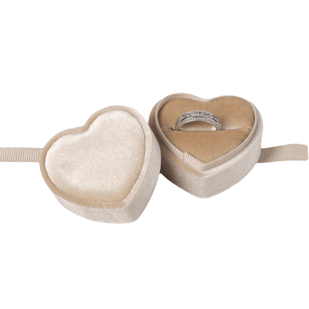 

Fashion Round Jewelry Box Handmade Velvet Gift Box Heart Shape Jewelry Display Jewelry Display