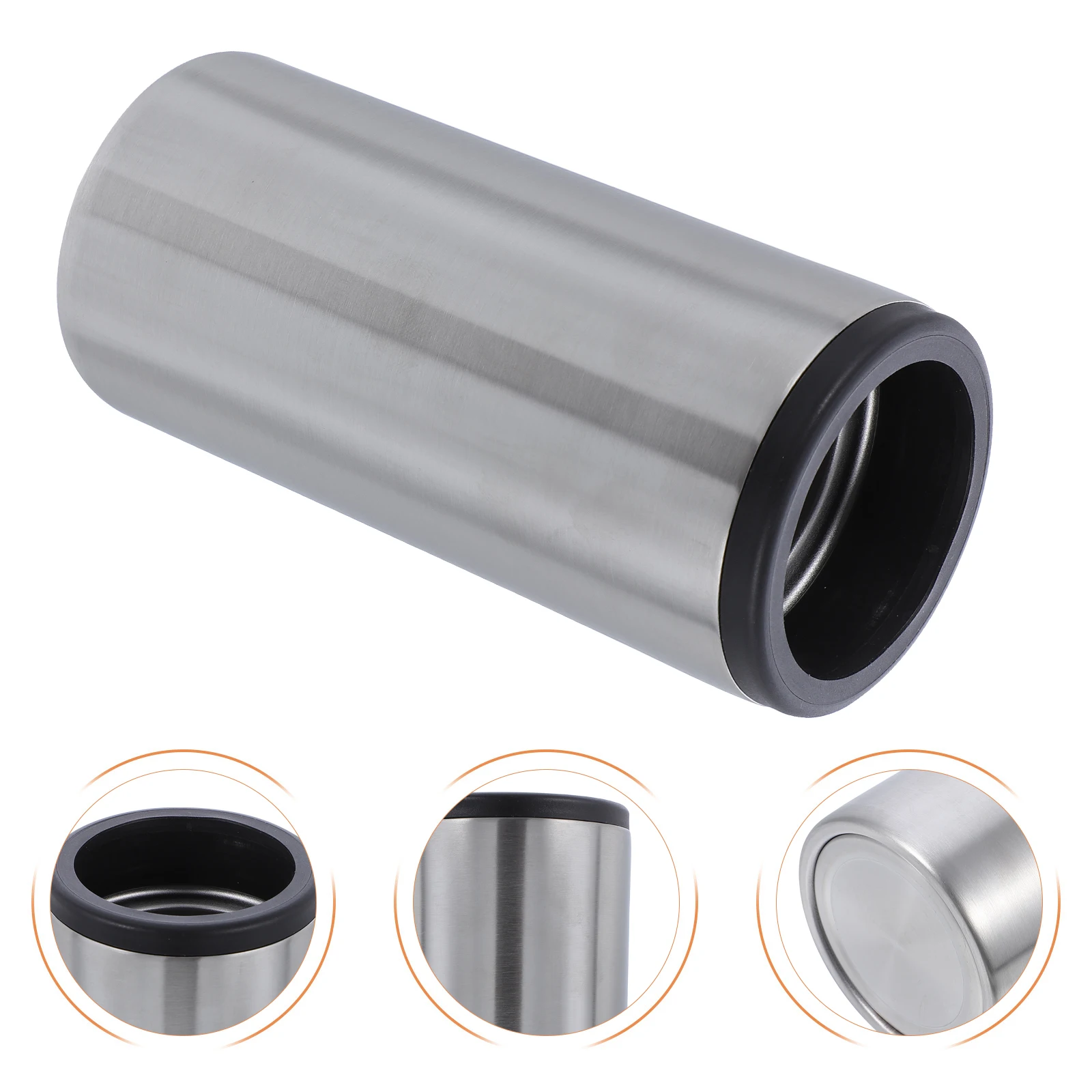 Isolierte Flaschenabdeckung aus Edelstahl hält Bier kalt, heiß, langlebige Kühlkanne für Wandern, Sport, Outdoor-Einsatz, praktisch