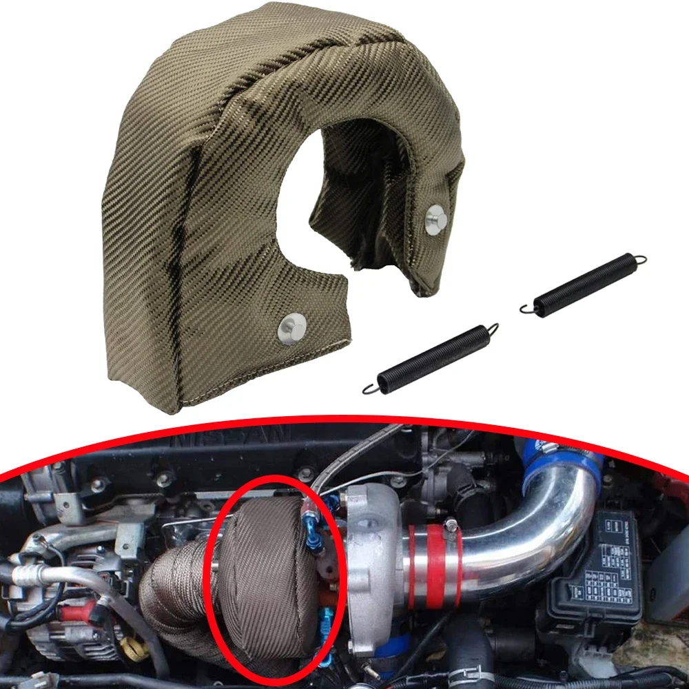 Car T3 Full Titanium Fiber Turbo Cover Charger Protection Insulation Wrap Heat Shield High Temperature Blanket Motorcycle parts