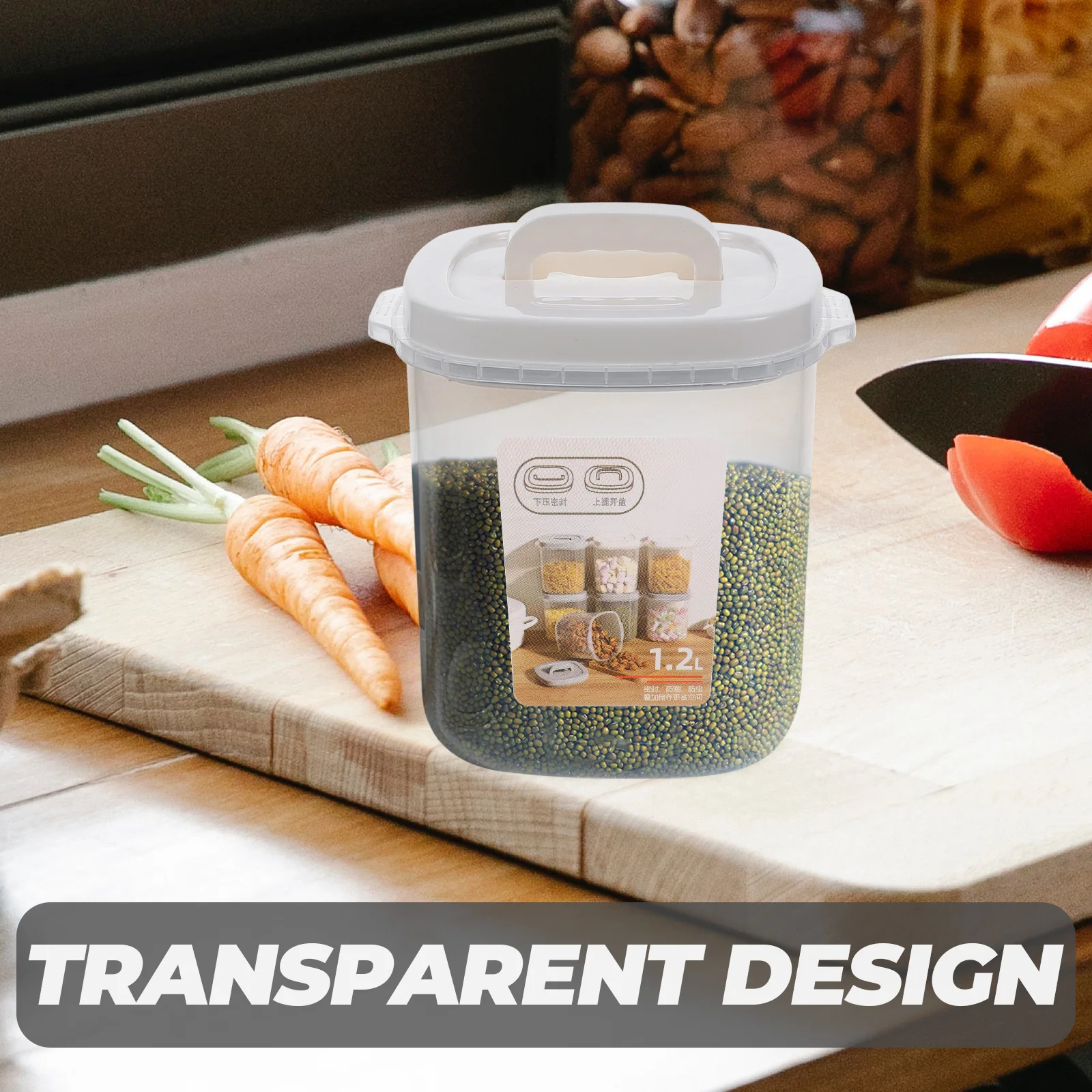 

Multi Functional Airtight Dry Food Container Kitchen Storage Canister Jar Rice Herb Tea Leaf Snack Holder Box