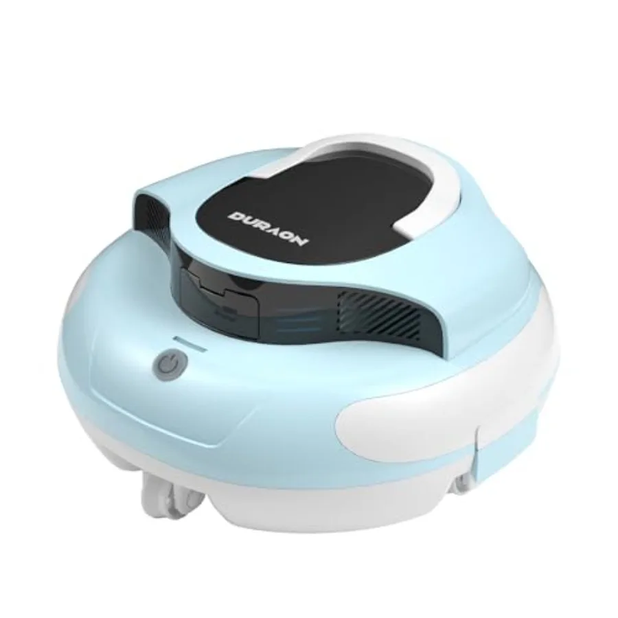 In-Ground Pool Cleaner: Dual Motor Cordless Robotic Vacuum Blue 150 Min Runtime Auto Parking Ultra-Quiet Energy Efficient Light