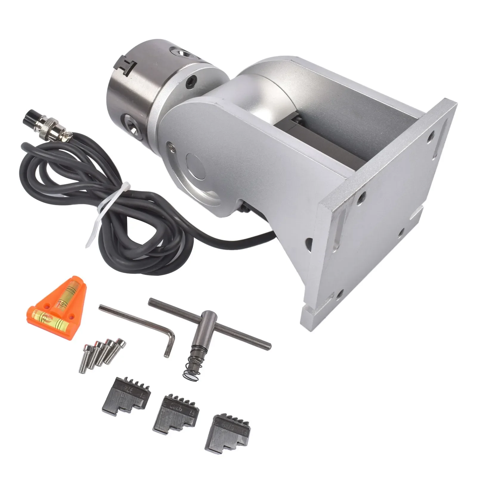 AP02 80mm Lathe Rotary Chuck D80 Rotary Axis For Fiber Laser Engraver Carving Machine Power Tool Parts & Accessories view 4