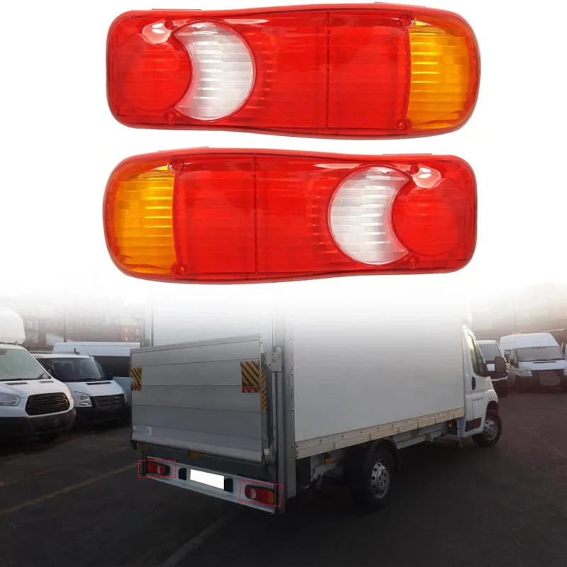 

2Pcs Truck Tail Light Cover Reverse Right And Left Light Fits For Nissan Cabstar Rear Fiat Ducato Tipper Tail Light Lens Replace