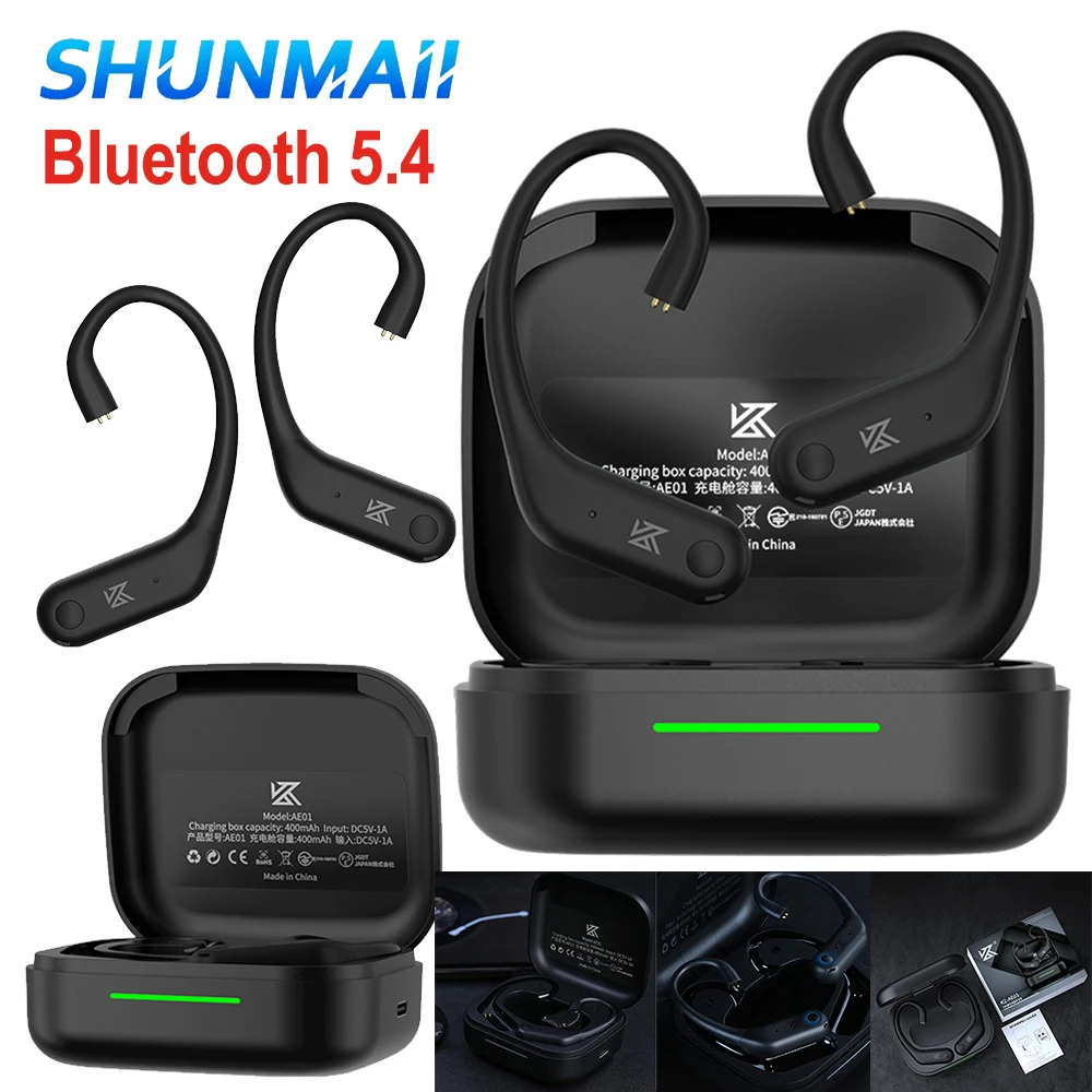 KZ AE01 HIFI Wireless Bluetooth 5.4 5.2 Upgrade Cable C PIN Connector HiFi Upgrade Ear Hook Cable Bluetooth Module Upgrade