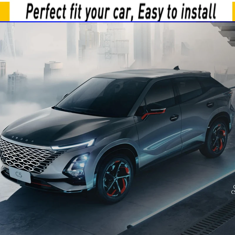 For Chery Omoda C5 5 FX 2023 2022 Leather Door Anti Kick Pad Protection Stickers Carbon Fiber Inner Edge Film Car Accessories