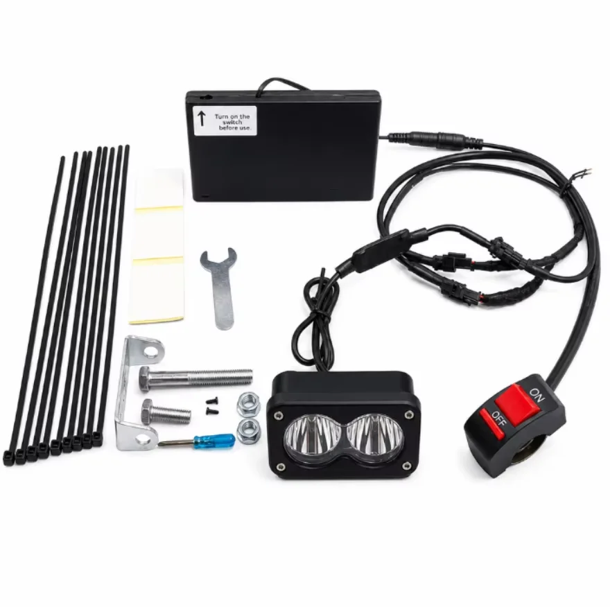 Baja Chase Light Battery Powered 1000LM Dual Lens LED Tail Light Strobe Flashing for Surron Dirt Bike E-bike IP67