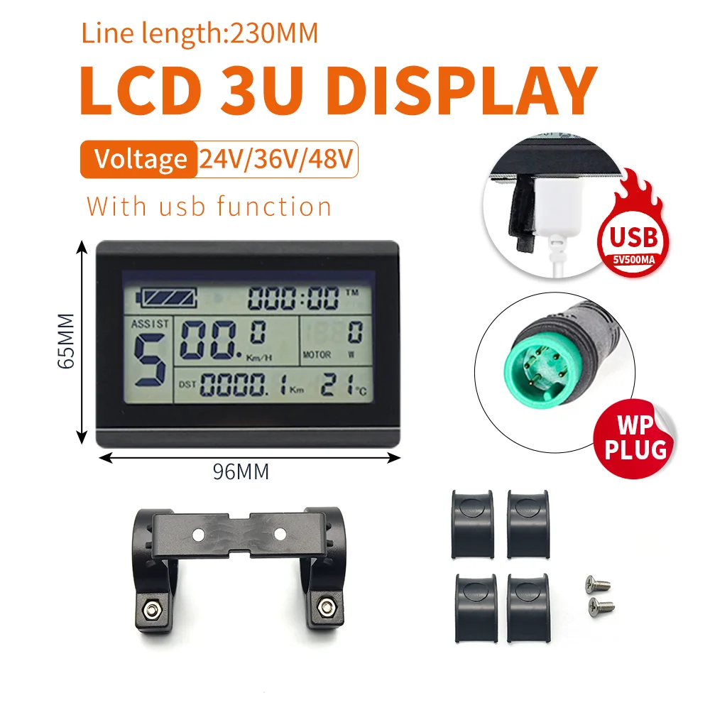 Ebike LCD ディスプレイ メーター E-Bike KT-LCD3U 計器 61L0tbn9JdL._AC_UF894,