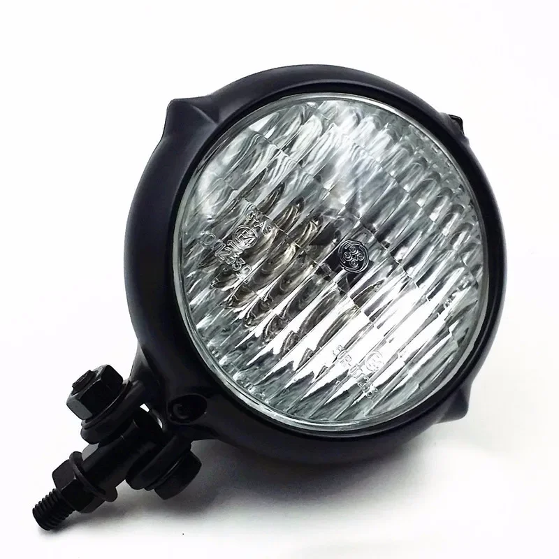 

Retro Black Headlight Lamp Cruiser Chopper Cafe Racer Bobber Shadow Old School