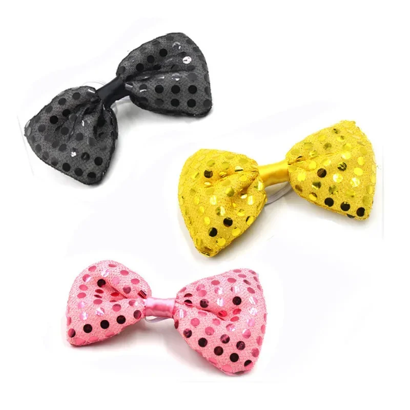 1pcs LED Bowties - Bright Light Up Neck Ties for Kids Adult  Sequin Flashing   Party  Rave   Holiday Wedding Festival
