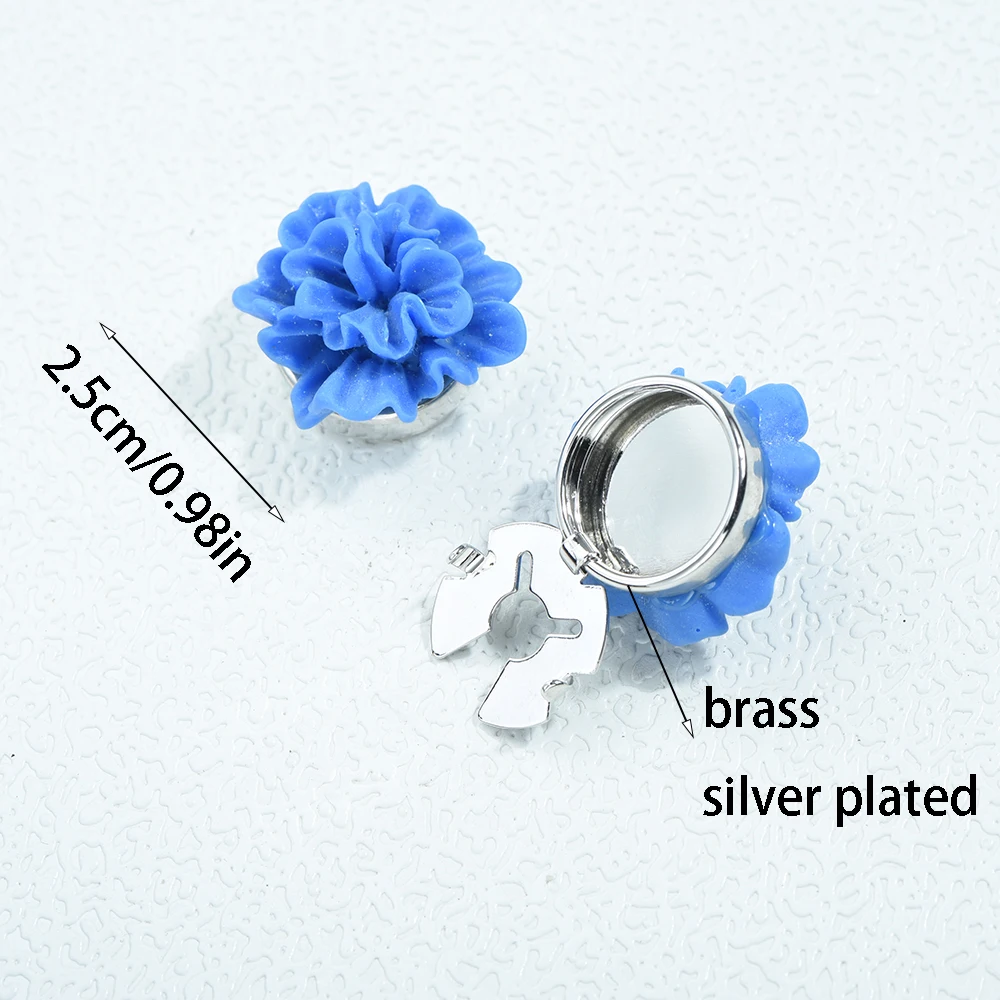 ICEYY Elegant Women's Shirts Cufflinks  Clusterflower Button Covers Set Womens Shirt Cufflinks for Tux Shirt Decoration