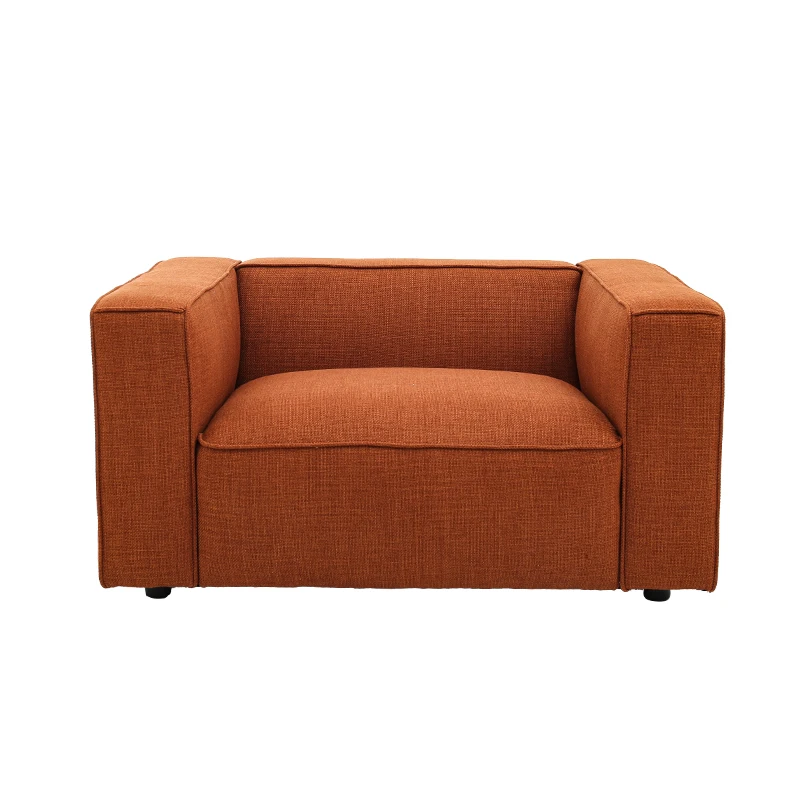Manufacturers Wholesale Customized Comfortable Cushion Mini Orange Sofa Relaxing Single Seat Sofa
