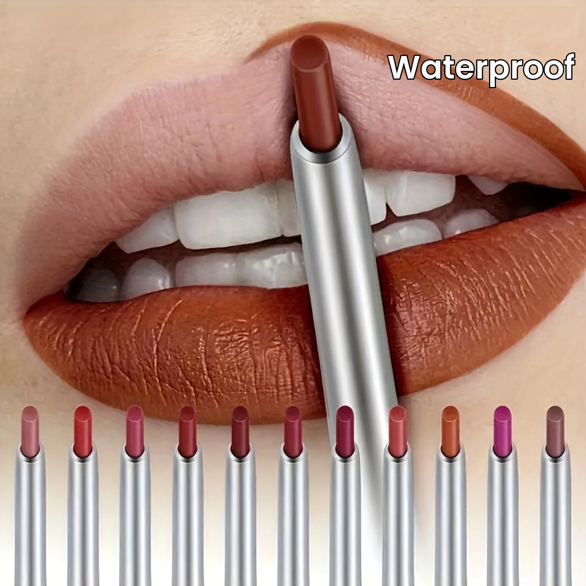 Wasserdichter, mattierter Lipliner-Stift, roter Konturtönungs-Lippenstift, langlebig, antihaftbeschichtet, feuchtigkeitsspendende Lippen, Make-up, Kosmetik