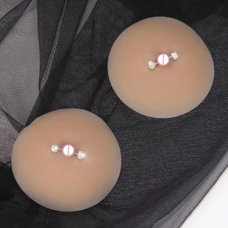 Tornova Solid State Rubber Nipple Patch Invisible and Traceless Solid Chest Patch Women's Sexy Breast Patch Nipple Decoration - Image 2