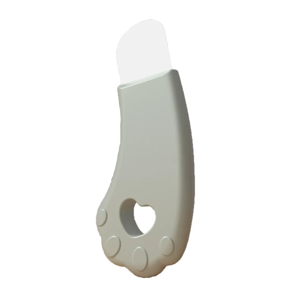 Kat's Poot Vorm Facial Mee-eter Verwijdering Tool Diep Schoon Siliconen Mee-eter Schraper Handheld Verwijderen Whitehead Acne Gezicht Spatel