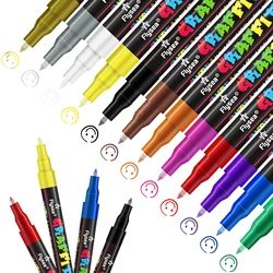 12/18/24 Colors Acrylic Graffiti Pens Premium Ultra-Fine for Artists, Designers, and Graffiti Enthusiasts for Various Creations