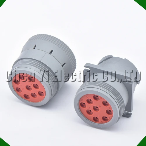 Imagen 2 del producto 9 pines gris serie HD10 nuevo conector impermeable automático herramienta de diagnóstico cable circular para arnés Deutsch HD16-9-96S HD10-9-96P