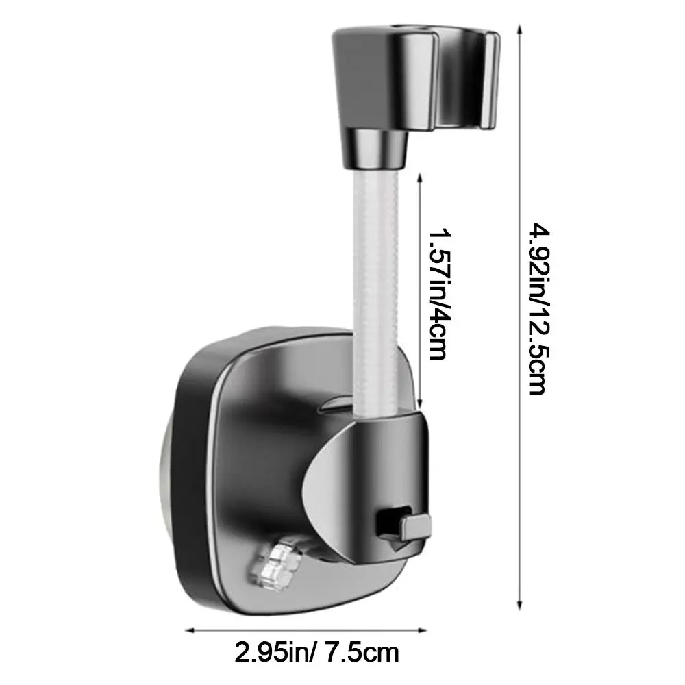 Adjustable Shower Head Holder Suction Cup Type Relocatable Showerhead Bracket Wall Mounted Handheld Sprayer Support
